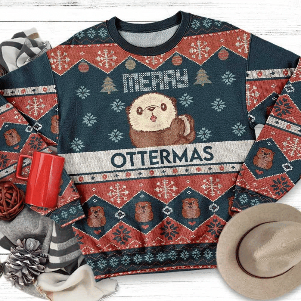 Merry Otter - Mas Ugly Christmas Sweater, Perfect Holiday Gift