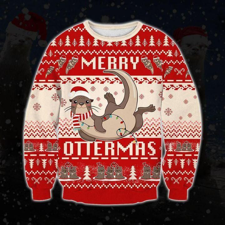 Merry Ottermas Ugly Christmas Sweater, Perfect Holiday Gift