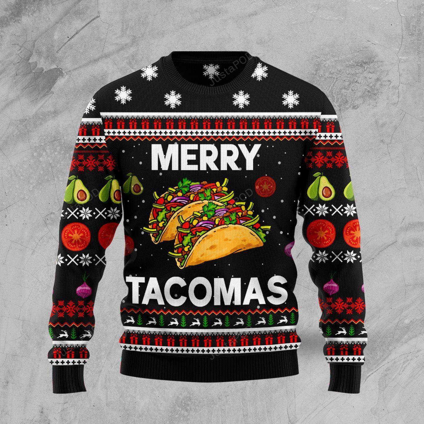 Merry Tacomas Ugly Christmas Sweater, Perfect Holiday Gift