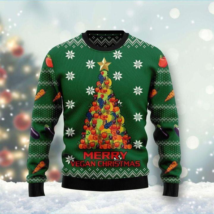 Merry Vegan Christmas Ugly Christmas Sweater, Perfect Holiday Gift