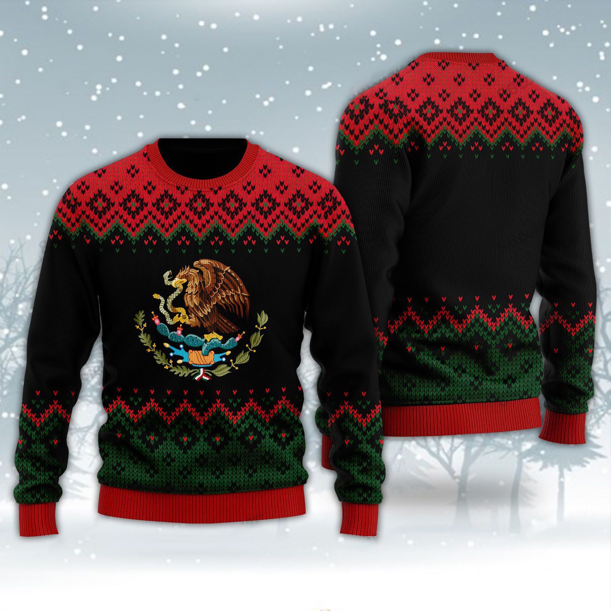 Mexican Christmas Black Ugly Christmas Sweater