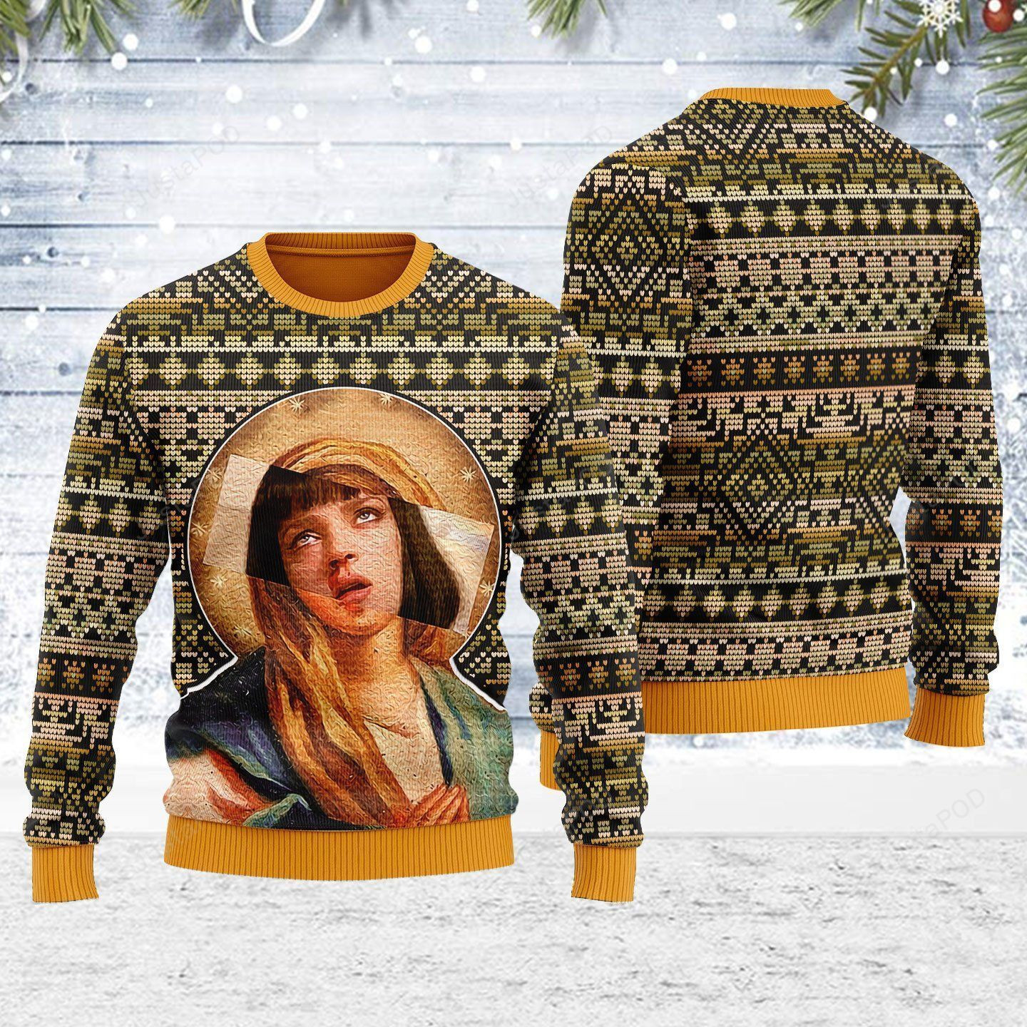 Mia Wallace Meme Ugly Christmas Sweater, Perfect Holiday Gift