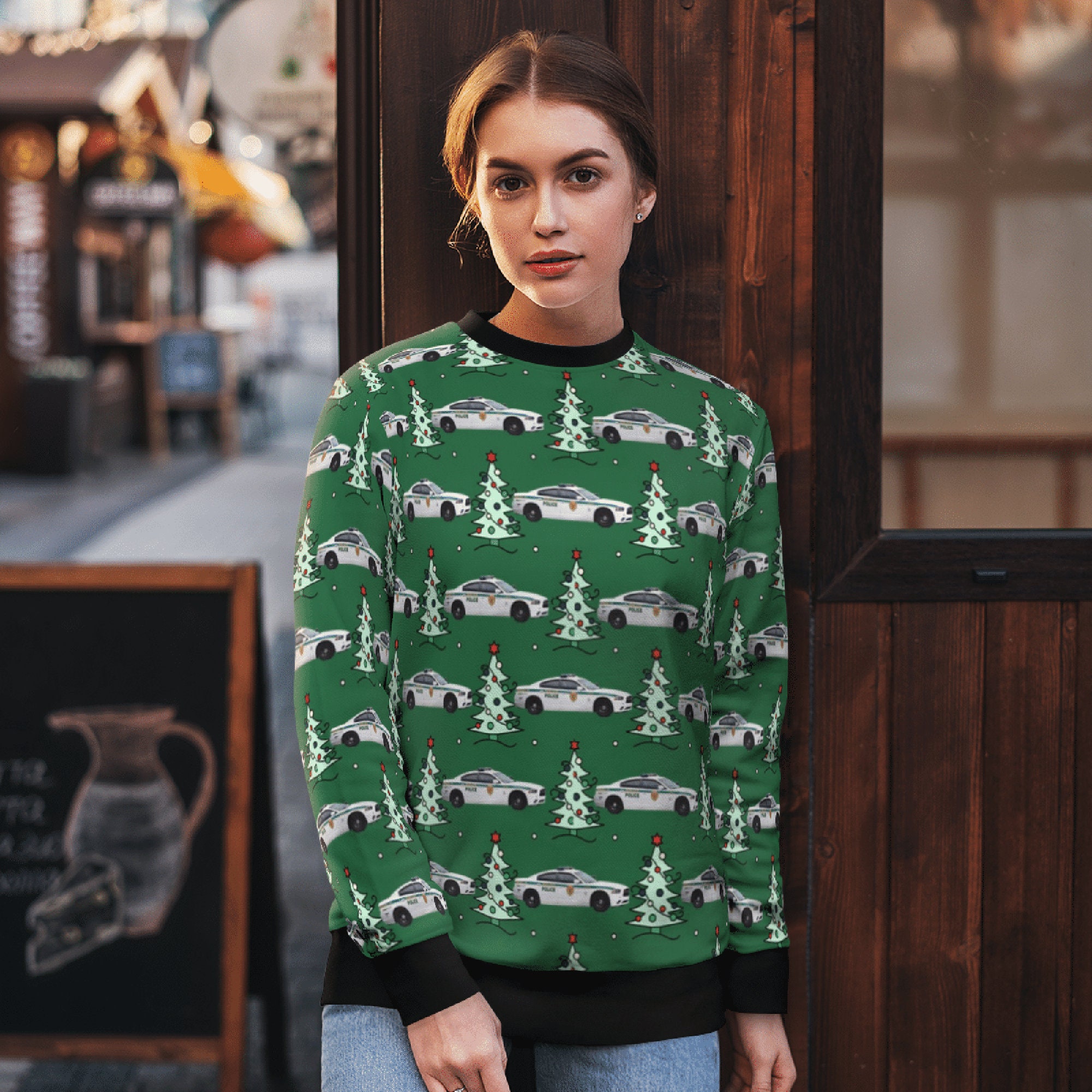 Miami Dade Police Car Christmas Ugly Christmas Sweater