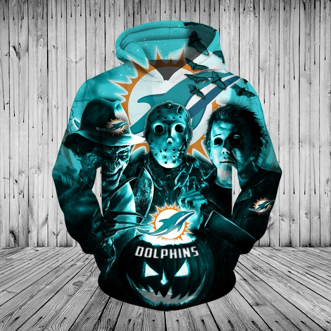 Miami Dolphins 3D All Over Print Hoodie & Zip Hoodie
