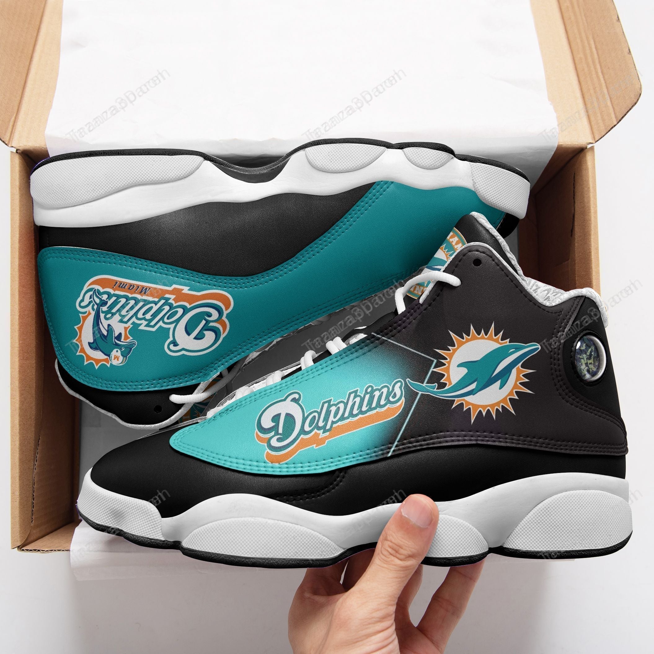 Miami Dolphins JD13 Sneakers Shoes for Men & Women | Custom Fan Gift