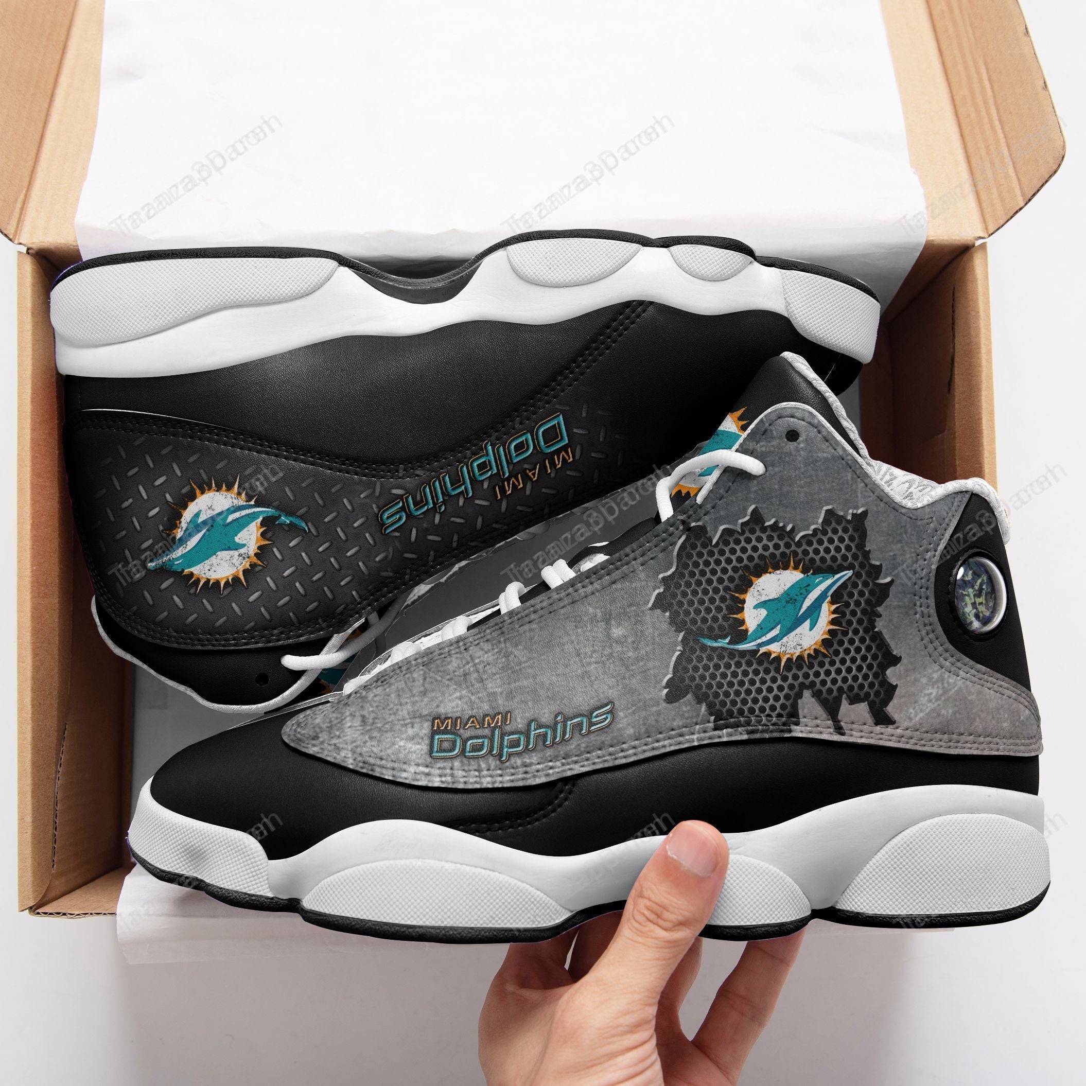 Miami Dolphins JD13 Sneakers Shoes for Men & Women | Custom Fan Gift