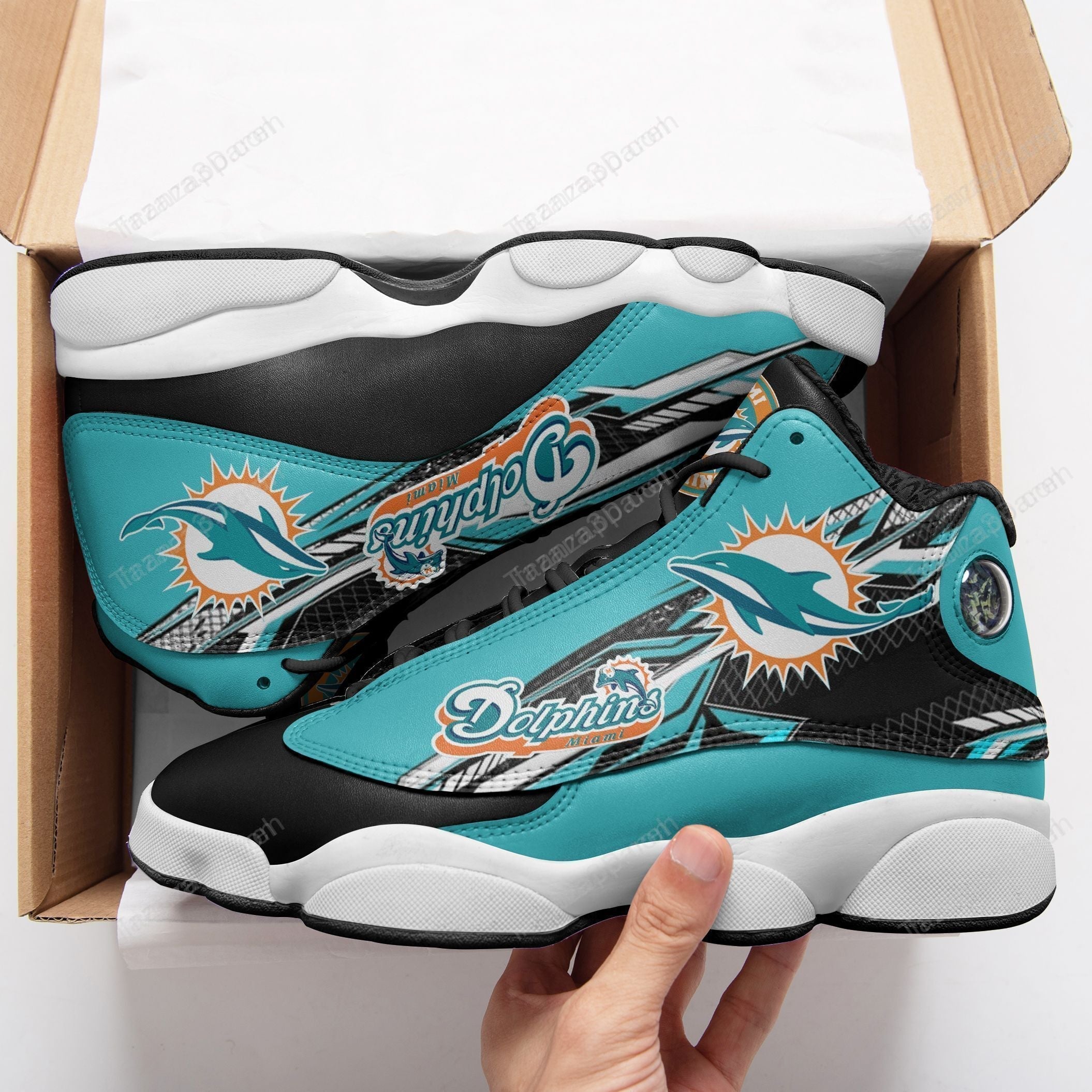 Miami Dolphins JD13 Sneakers Shoes for Men & Women | Custom Fan Gift