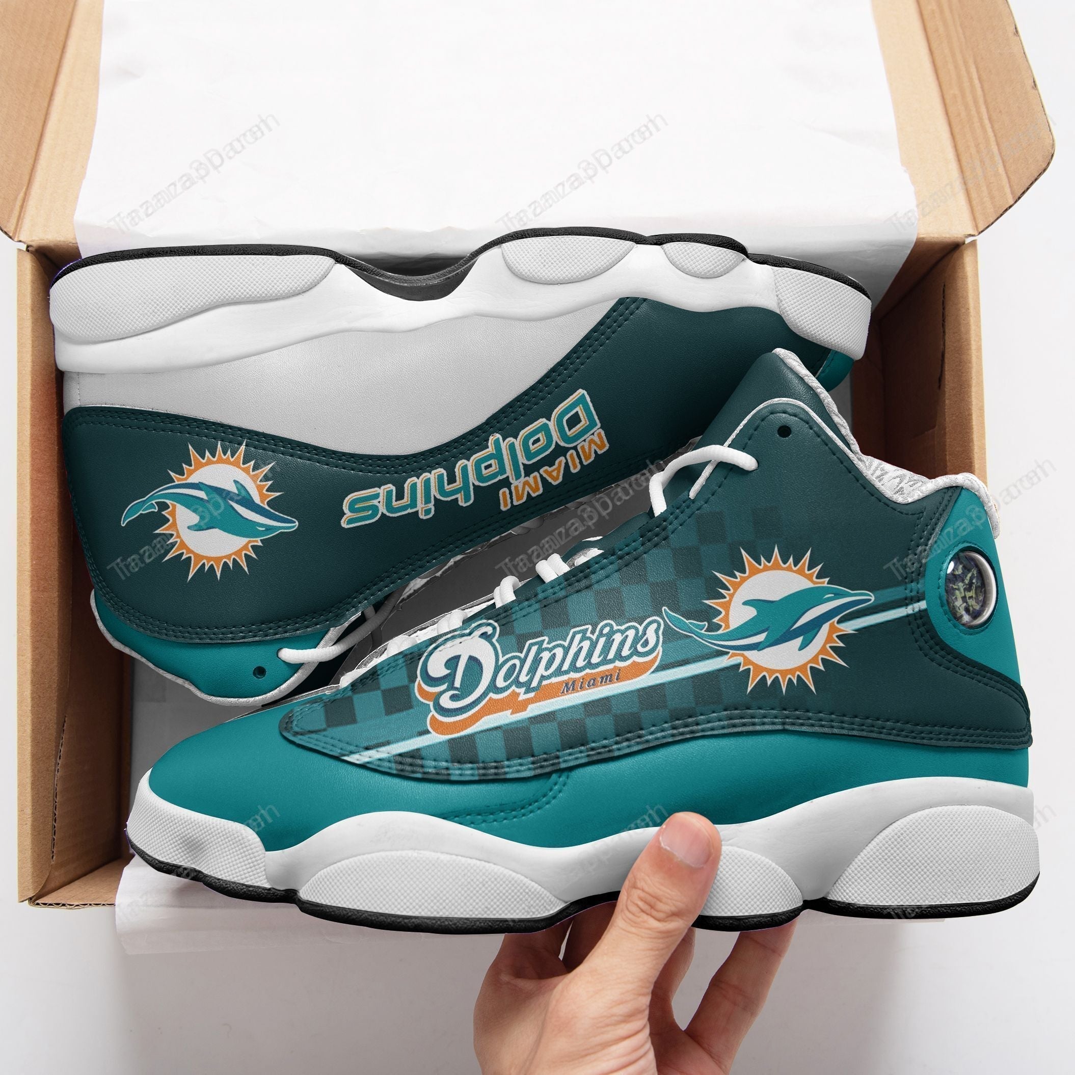 Miami Dolphins JD13 Sneakers Shoes for Men & Women | Custom Fan Gift