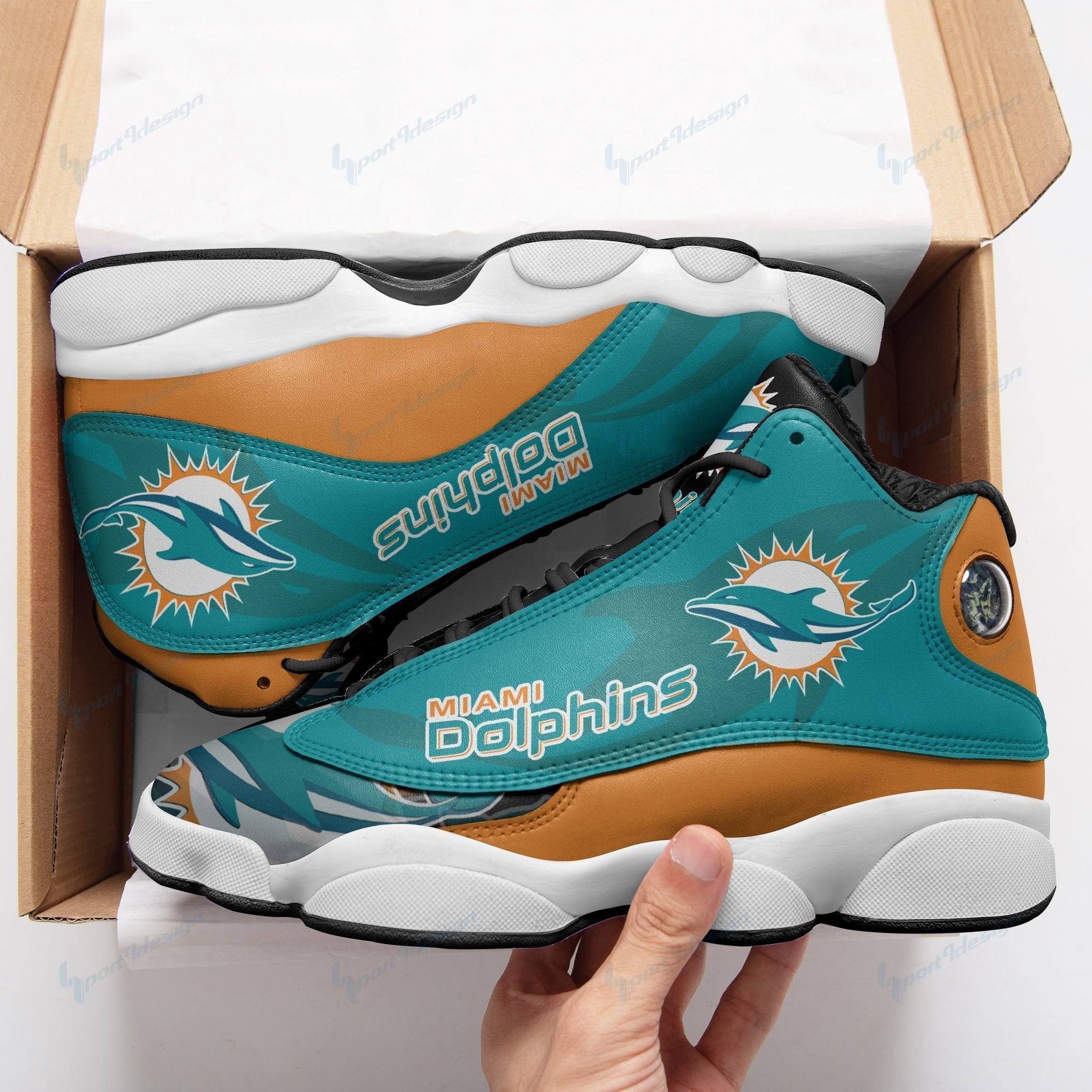 Miami Dolphins JD13 Sneakers Shoes for Men & Women | Custom Fan Gift