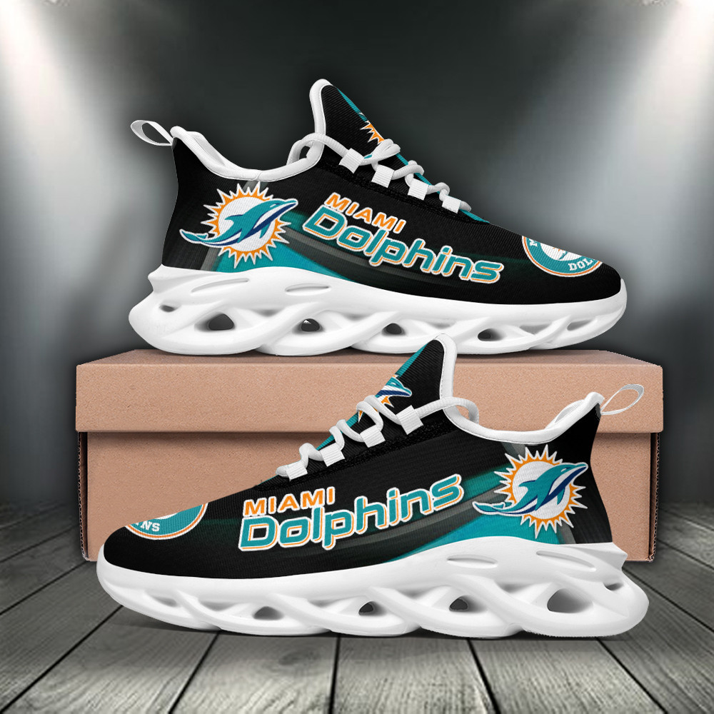 Miami Dolphins Max Soul Shoes Sneakers for Men And Women – NFL Football Fan Shoes, Team Sneakers