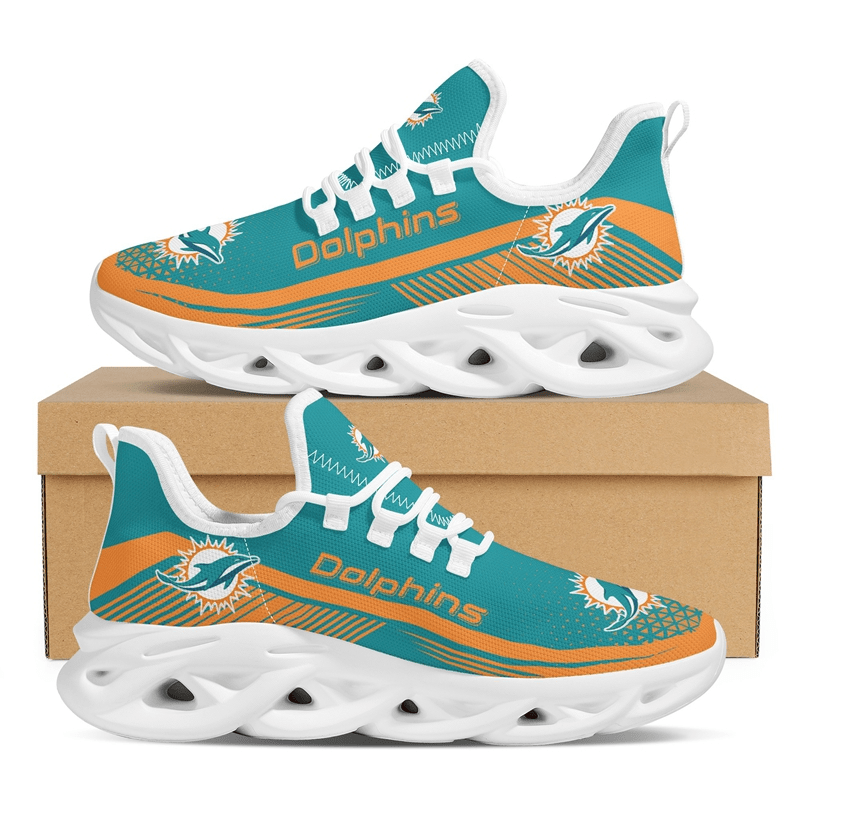 Miami Dolphins Max Soul Shoes Sneakers for Men And Women – NFL Football Fan Shoes, Team Sneakers - Image 3