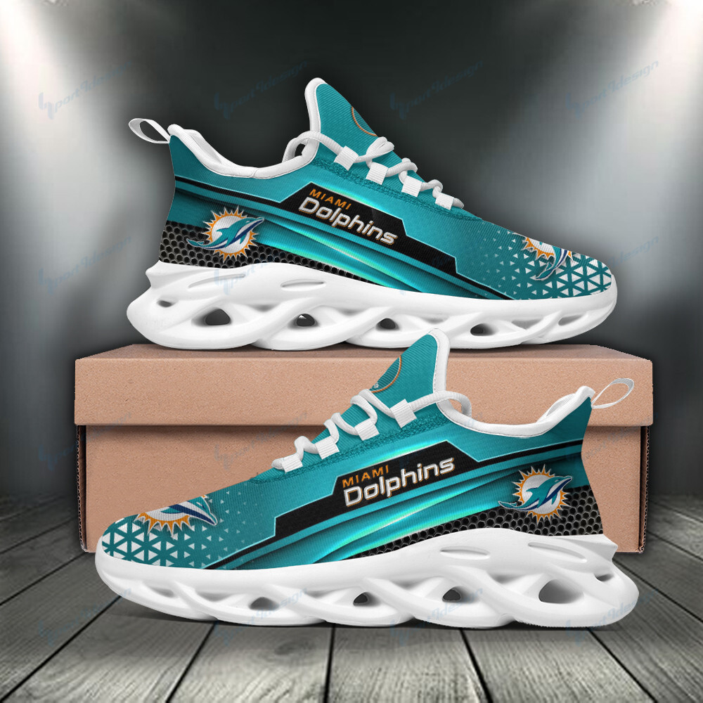 Miami Dolphins Max Soul Shoes Sneakers for Men And Women – NFL Football Fan Shoes, Team Sneakers
