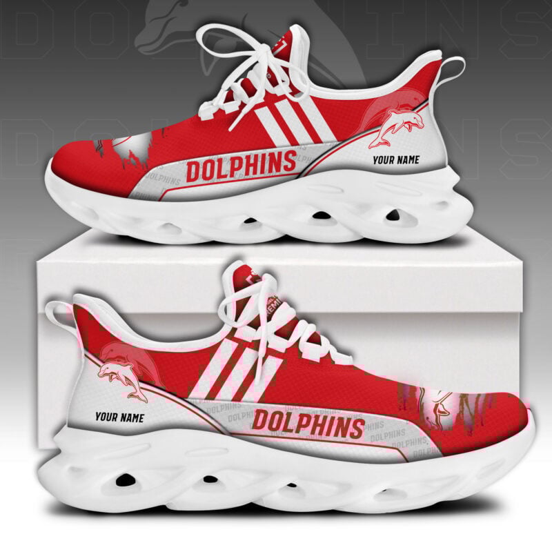 Miami Dolphins Max Soul Shoes Sneakers for Men And Women – NFL Football Fan Shoes, Team Sneakers