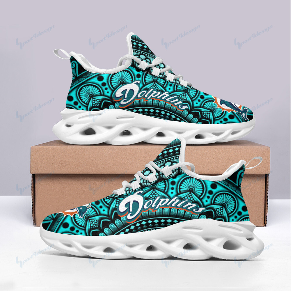 Miami Dolphins Max Soul Shoes Sneakers for Men And Women – NFL Football Fan Shoes, Team Sneakers