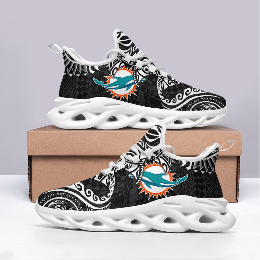 Miami Dolphins Max Soul ShoesSneakers for Men And Women – NFL Football Fan Shoes, Team Sneakers