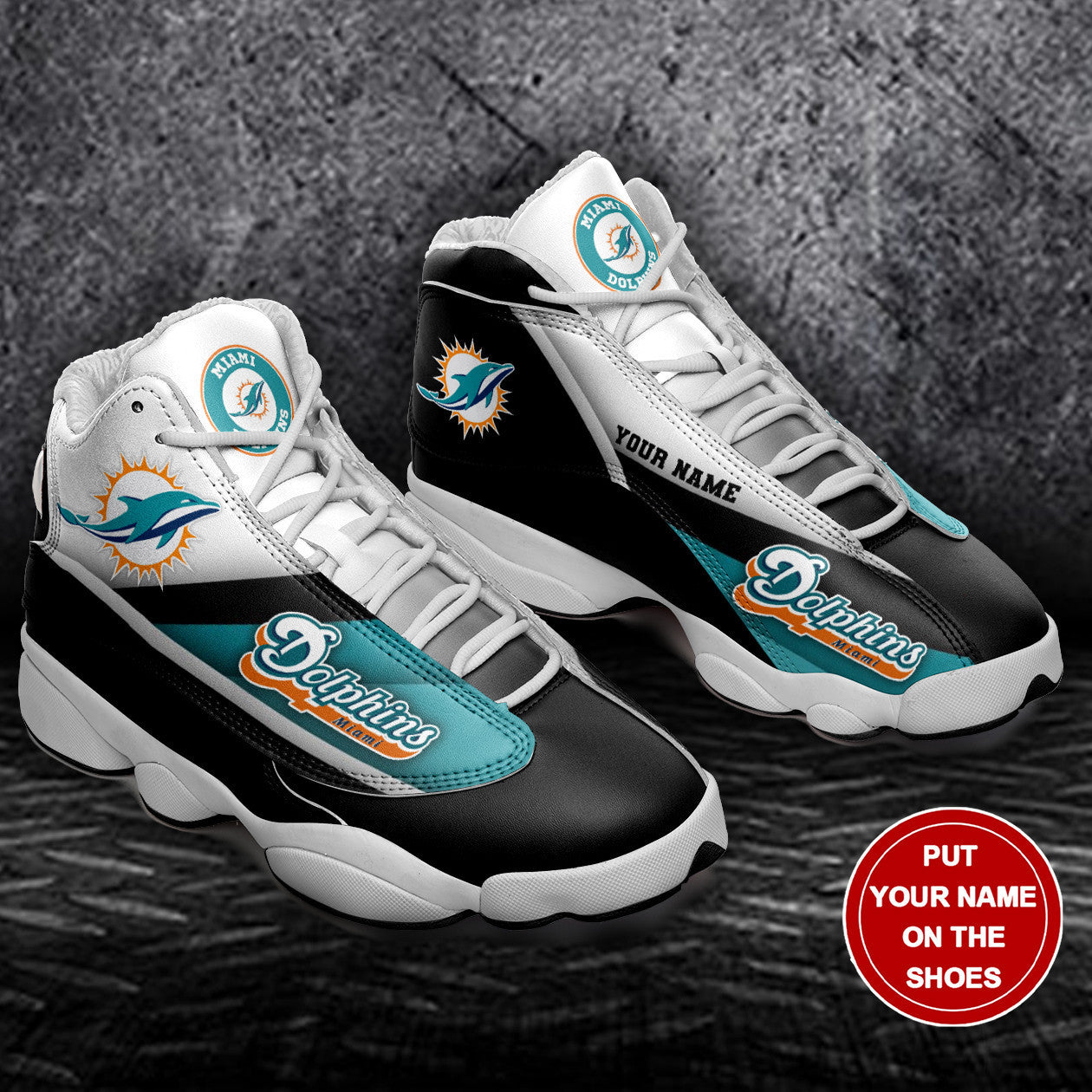 Miami Dolphins NFL JD13 Sneakers Shoes for Men & Women | Custom Fan Gift