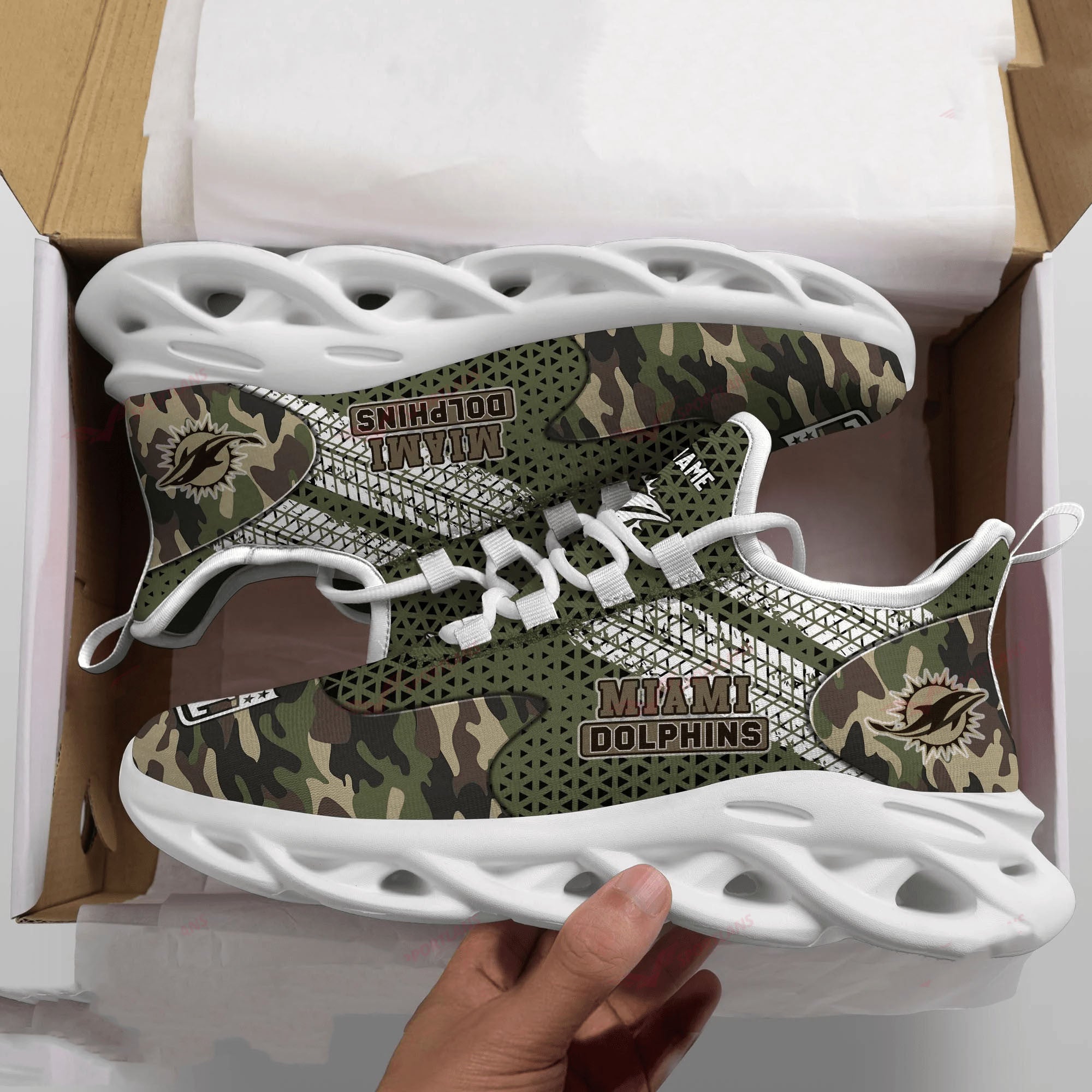 Miami Dolphins NFL Max Soul Shoes Sneakers for Men And Women – NFL Football Fan Shoes, Team Sneakers