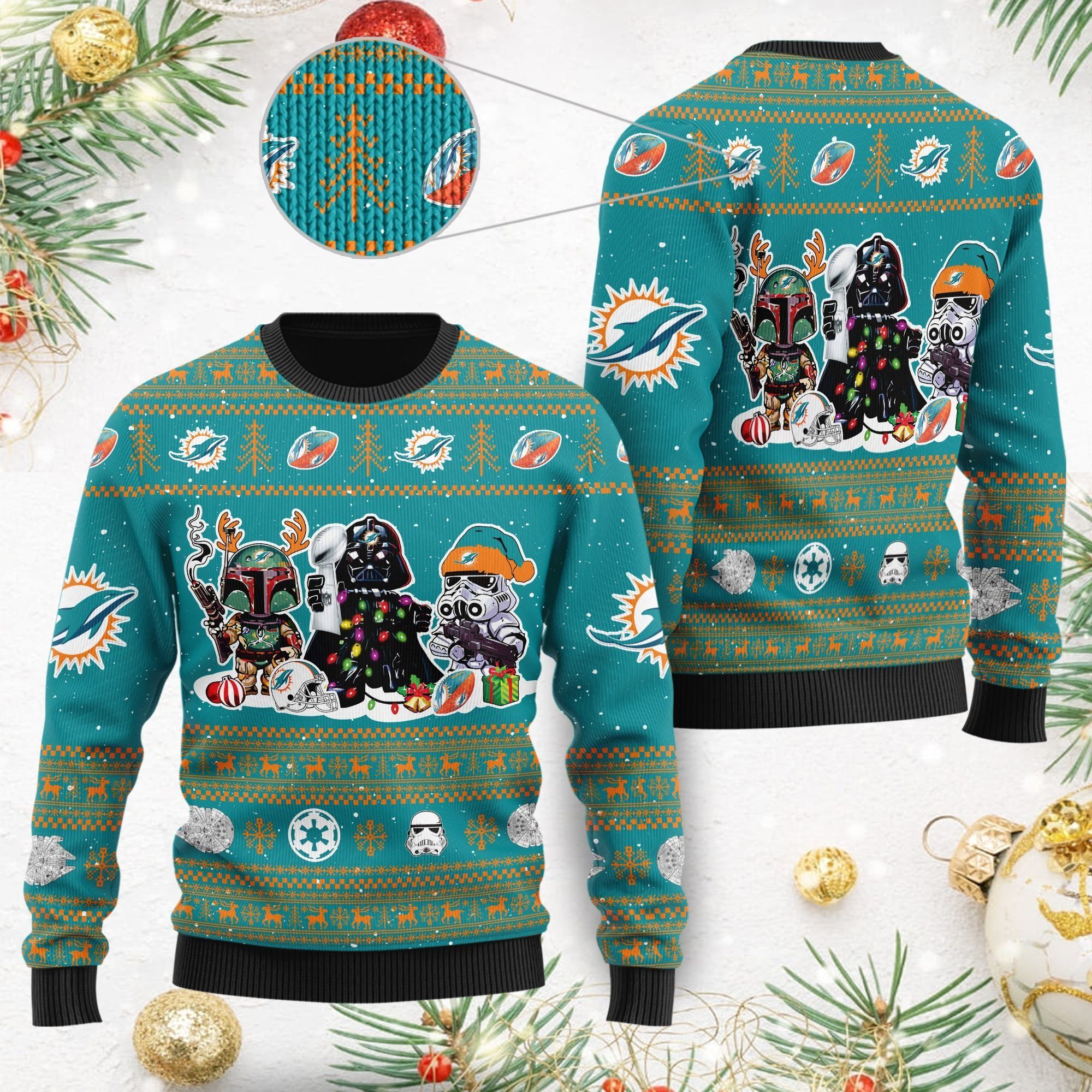 Miami DolphinsI Star Wars Ugly Christmas Sweater
