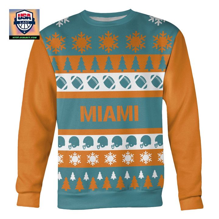 Miami Football Ugly Christmas Sweater