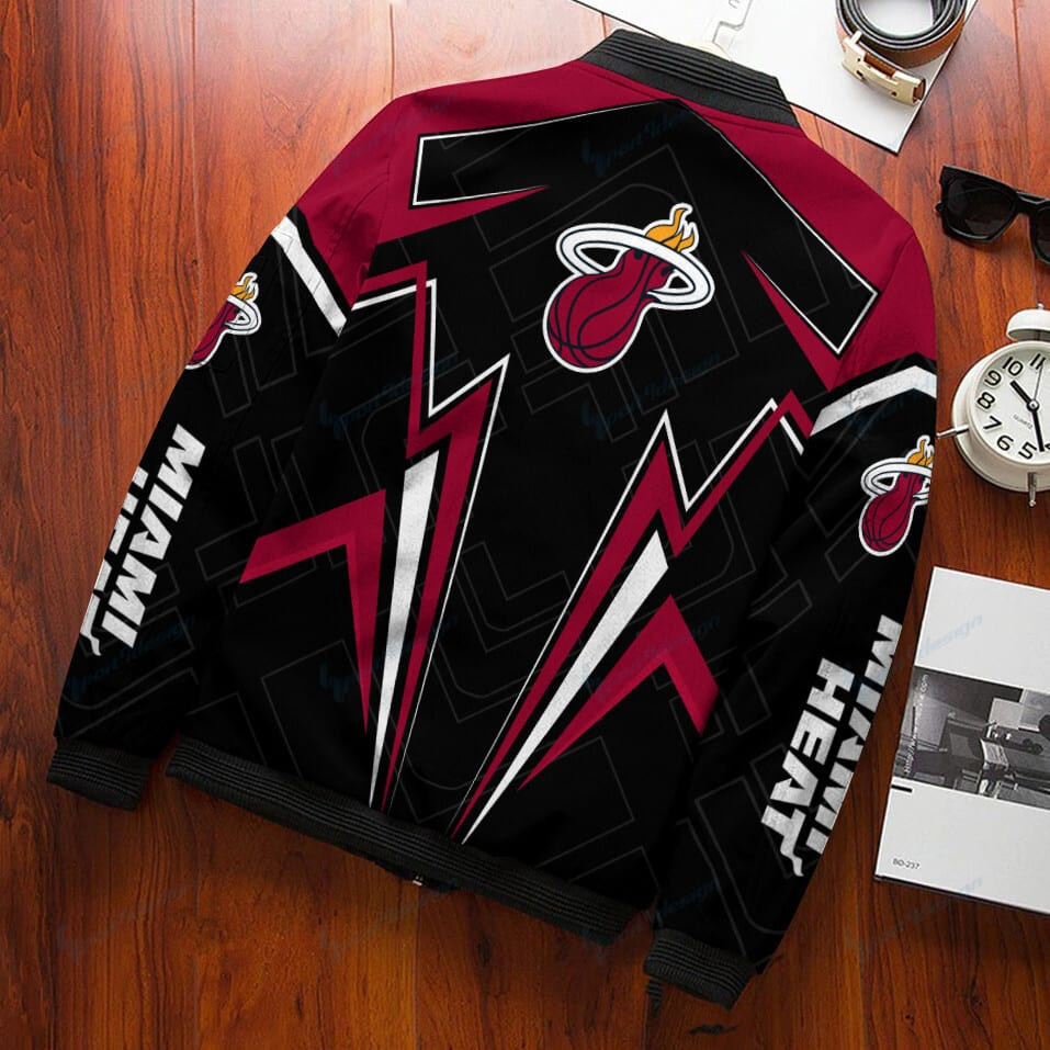 Miami Heat Bomber Jacket | NBA Team Jacket for Men & Women | Basketball Fan Gift
