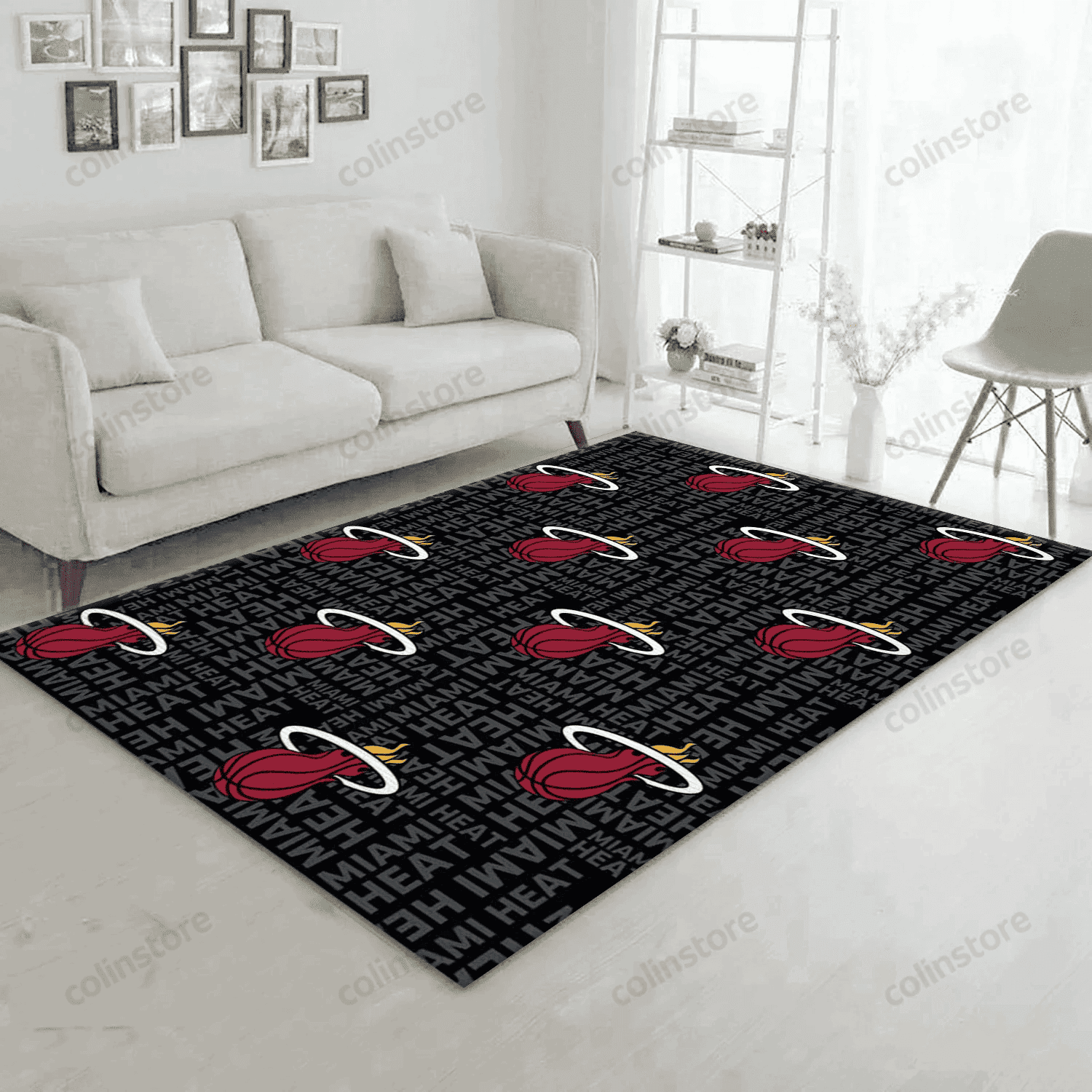 Miami Heat Patterns 1 Rectangle Area Rug – Full Print Carpet For Living Room & Bedroom Home Decor
