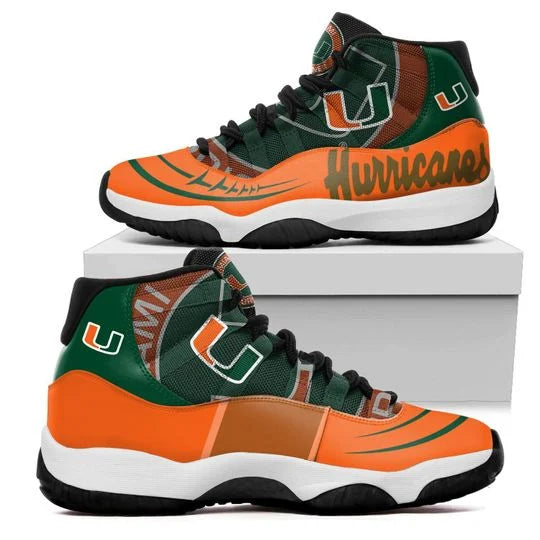 Miami Hurricanes JD13 Sneakers Shoes for Men & Women | Custom Fan Gift