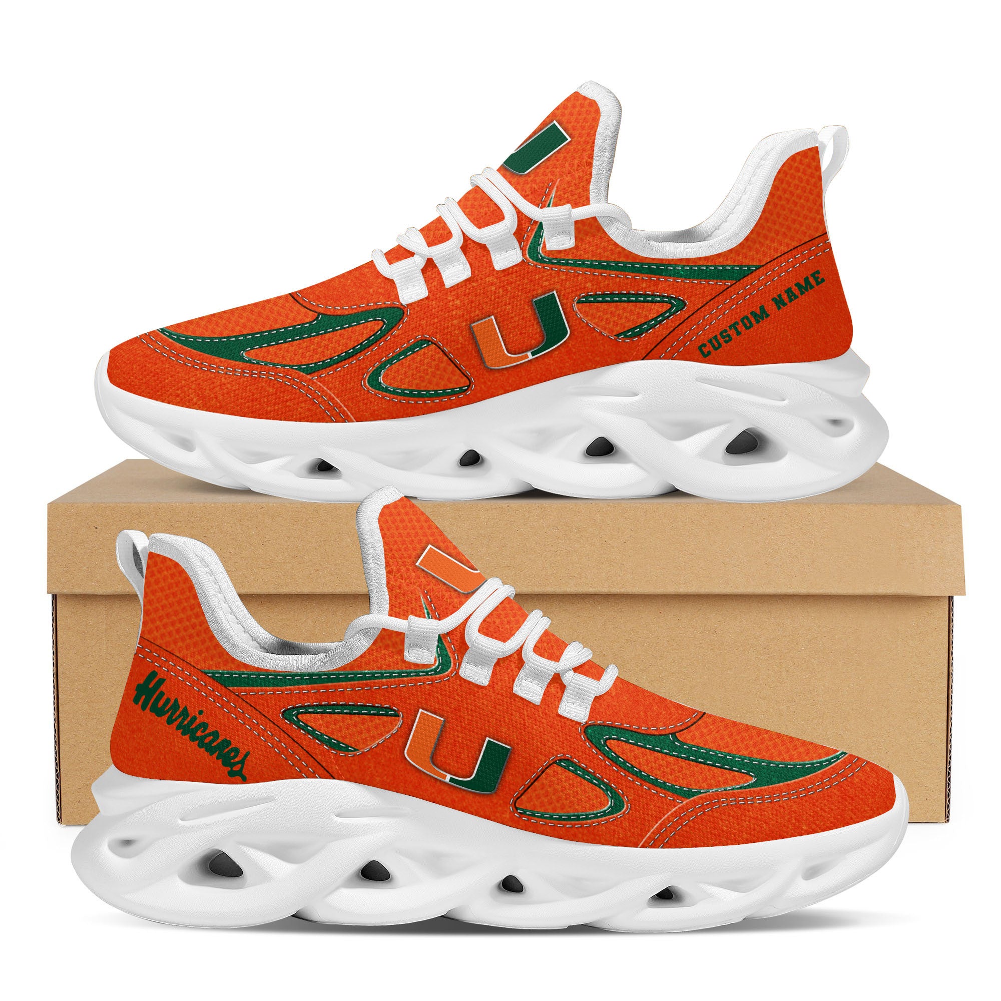 Miami Hurricanes Max Soul Shoes Sneakers for Men And Women – NHL Hockey Fan Shoes, Team Sneakers