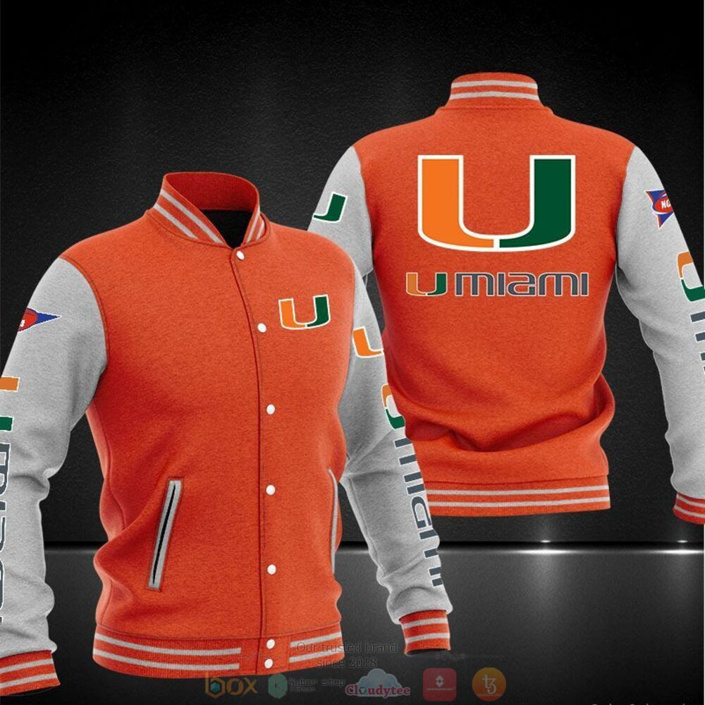 Miami Hurricanes Varsity Baseball Jacket for Men & Women | NCAA Team Fan Gift