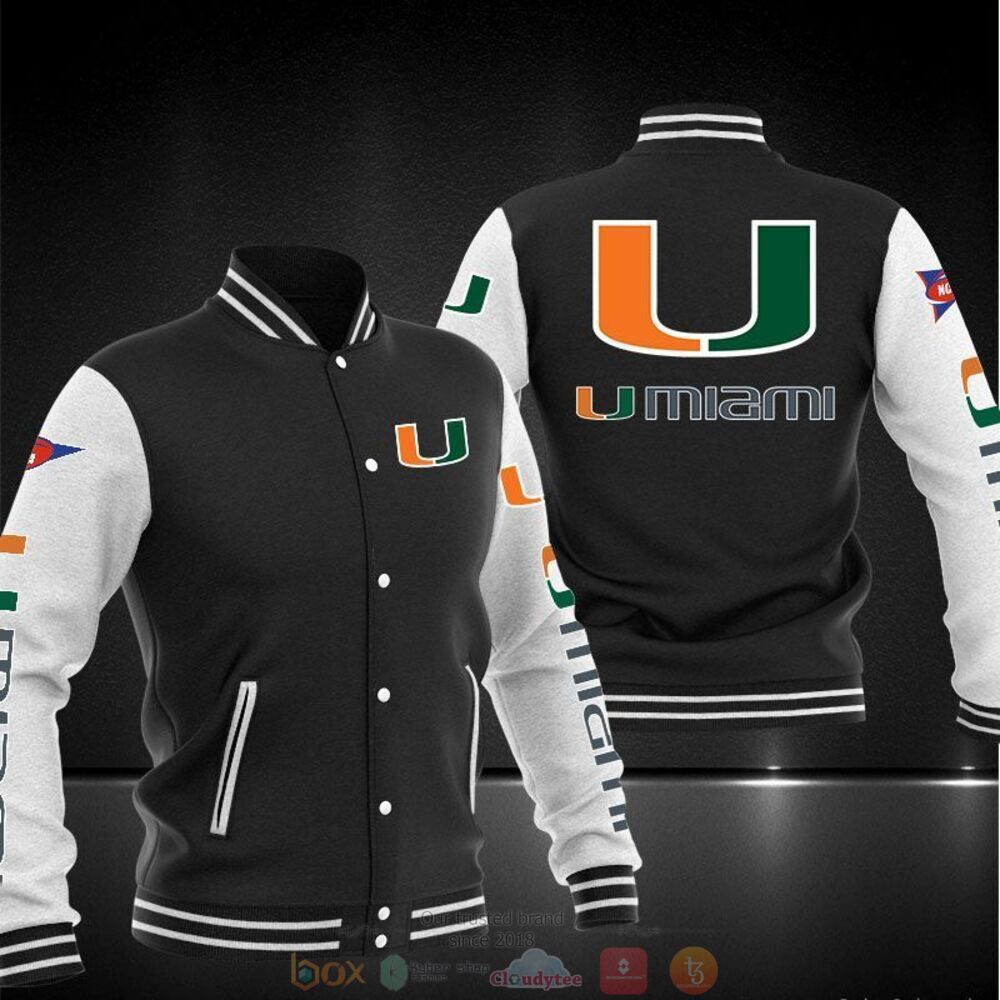 Miami Hurricanes Varsity Baseball Jacket for Men & Women | NCAA Team Fan Gift