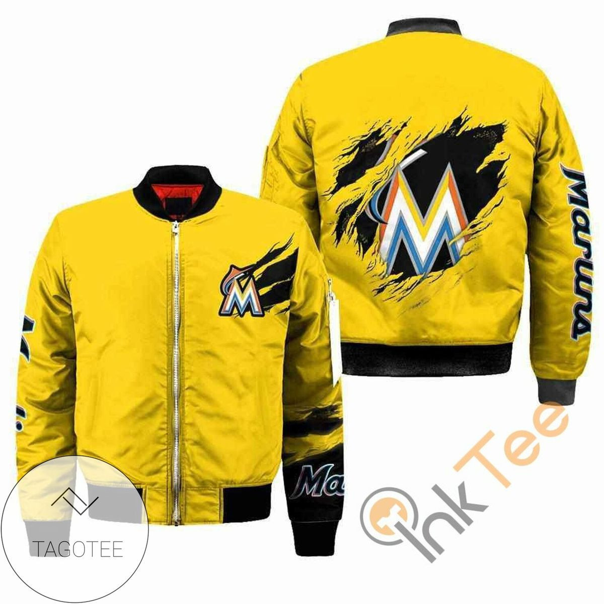 Miami Marlins Bomber Jacket | MLB Team Jacket for Men & Women | Baseball Fan Gift