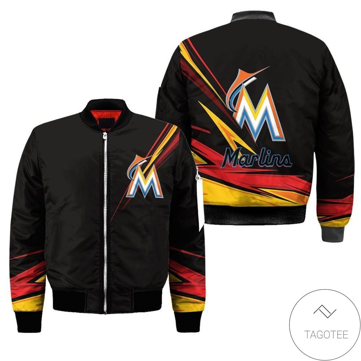 Miami Marlins Bomber Jacket | MLB Team Jacket for Men & Women | Baseball Fan Gift