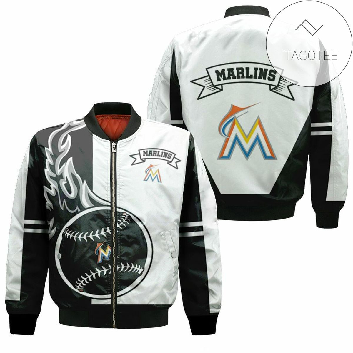Miami Marlins Bomber Jacket | MLB Team Jacket for Men & Women | Baseball Fan Gift