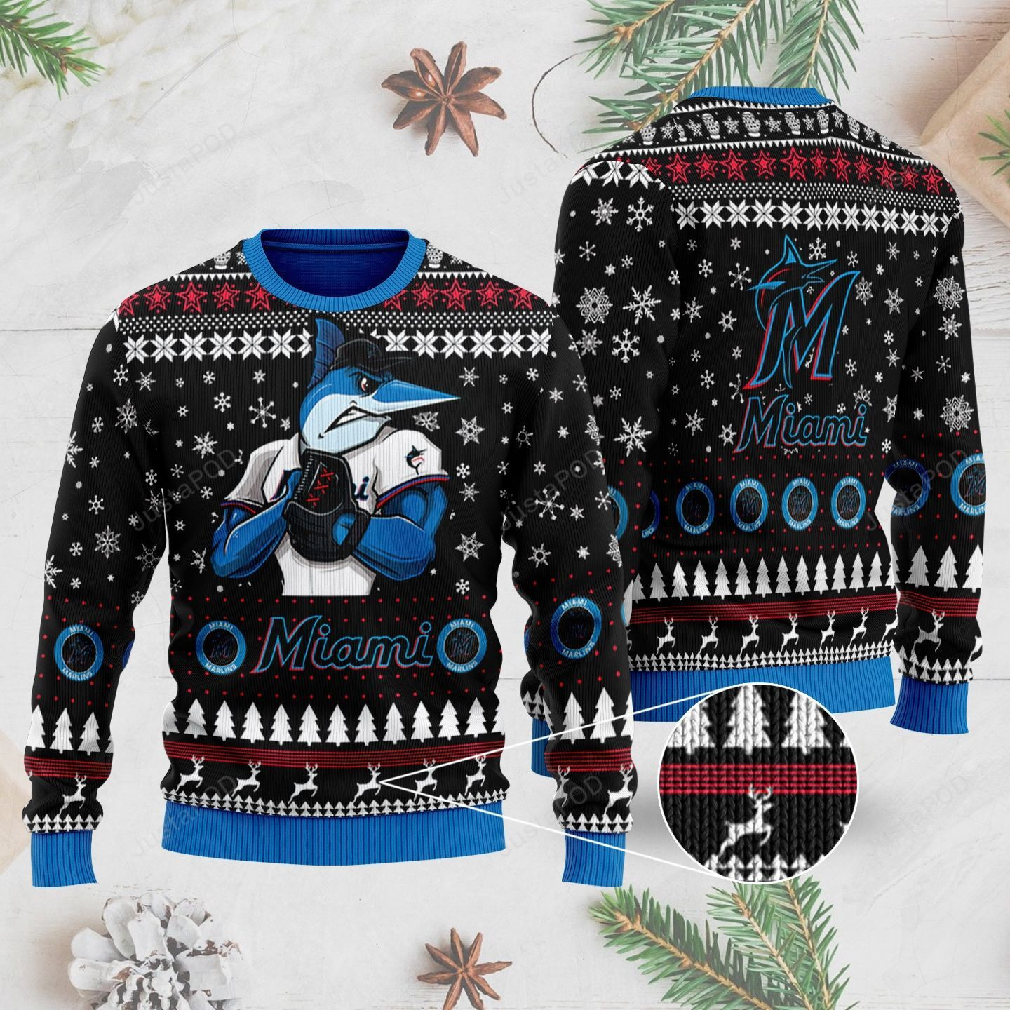 Miami Marlins Ugly Christmas Sweater, Perfect Holiday Gift