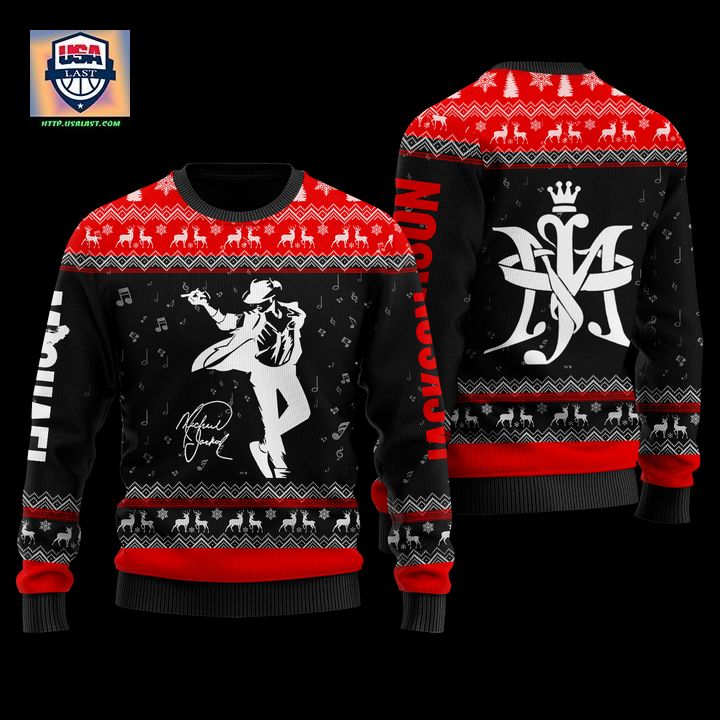 Michael Jackson Mainly Black Faux Wool Sweater
