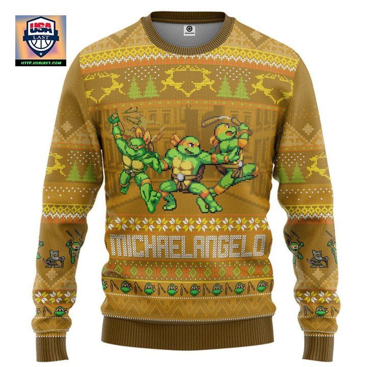 Michelangelo Mike Teenage Mutant Ninja Turtles Christmas Sweater