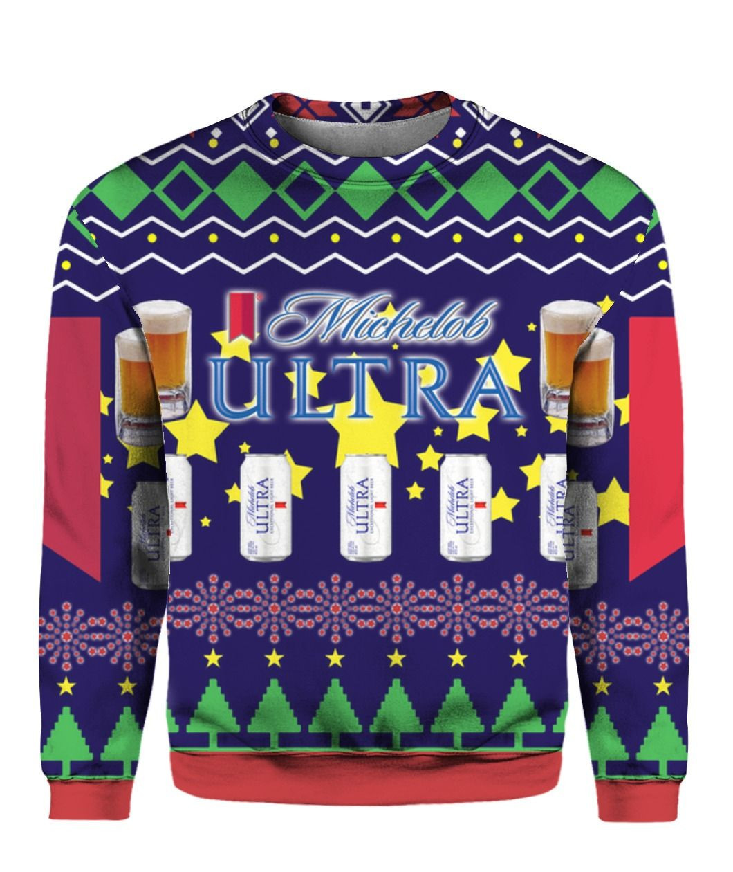 Michelob Ultra Beer Can Ugly Christmas Sweater