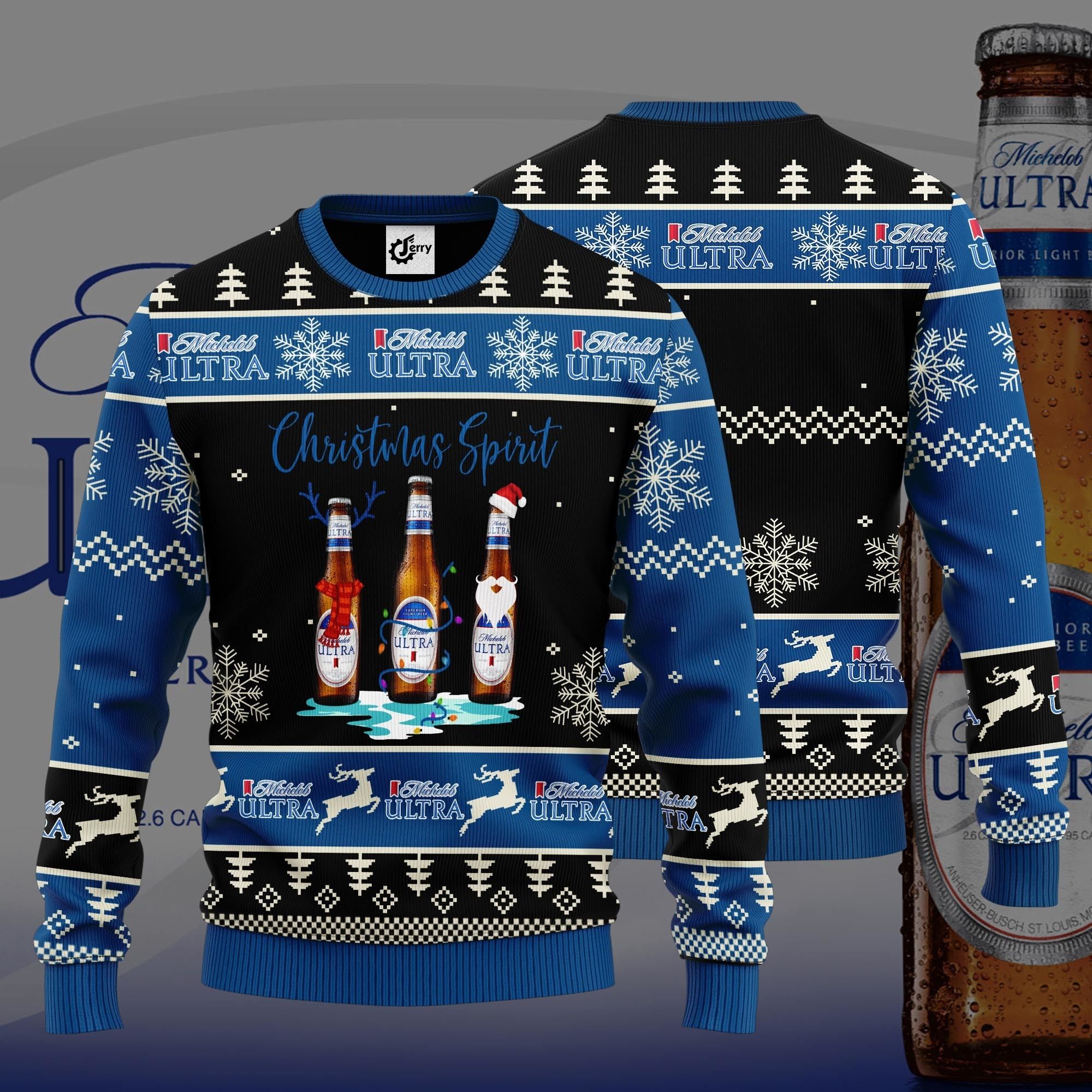 Michelob Ultra Christmas Spirit Ugly Christmas Sweater