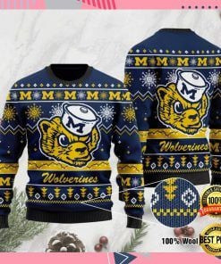 Michigan Wolverines Football Ugly Christmas Sweater Perfect Holiday Gift