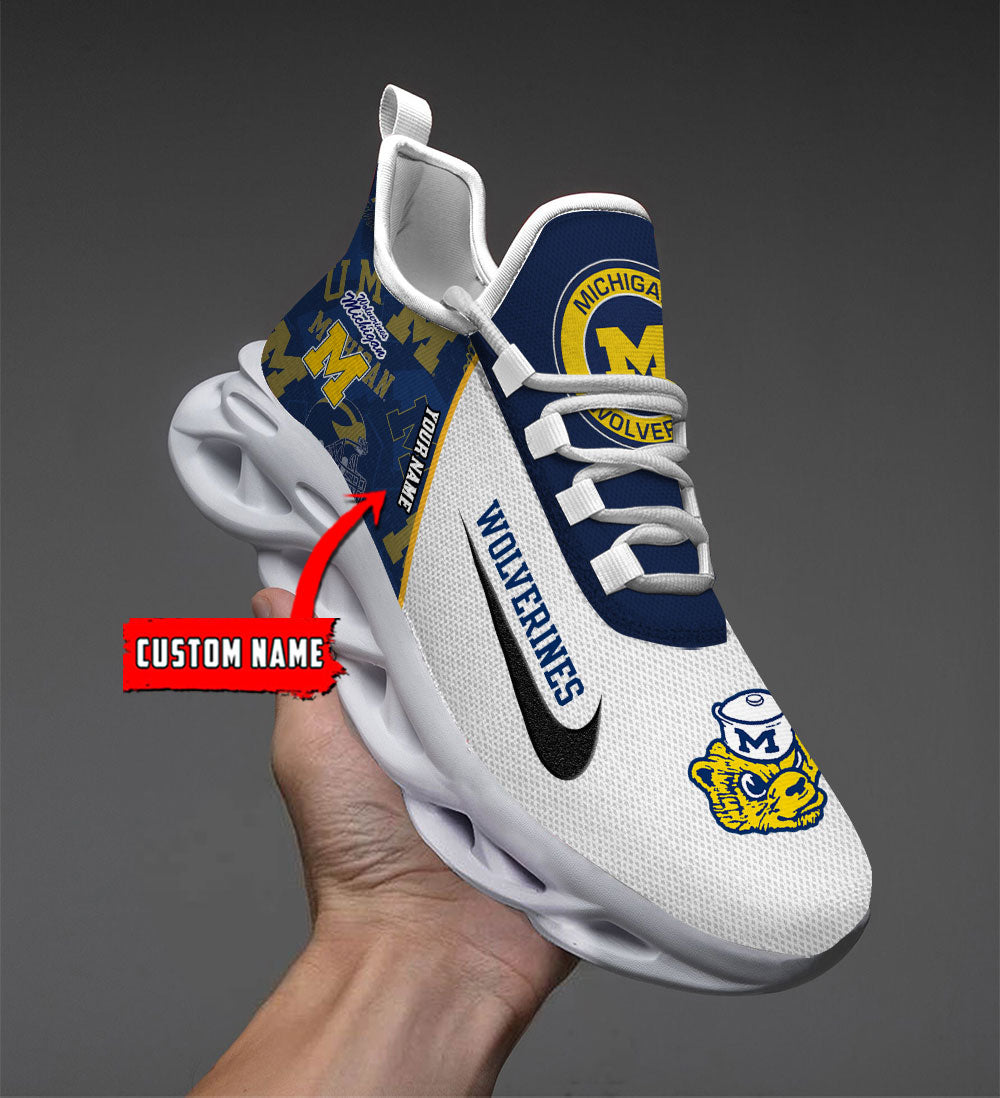 Michigan Wolverines Max Soul Shoes Sneakers for Men And Women – NCAA Fan Shoes, Team Sneakers
