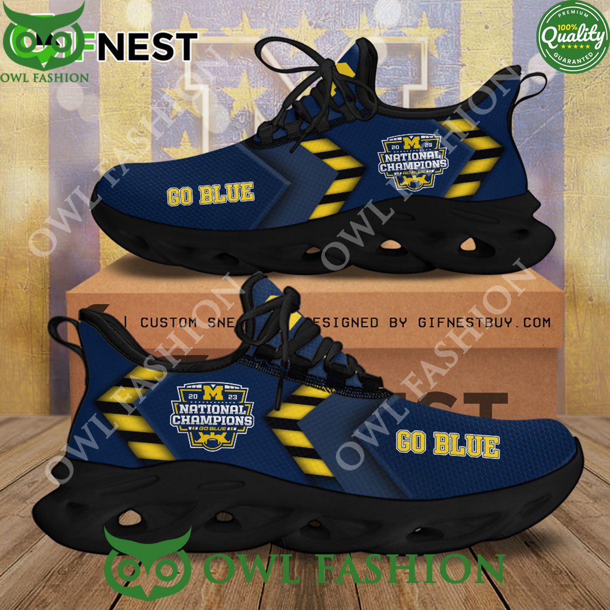 Michigan Wolverines Max Soul Shoes Sneakers for Men And Women – NCAA Fan Shoes, Team Sneakers