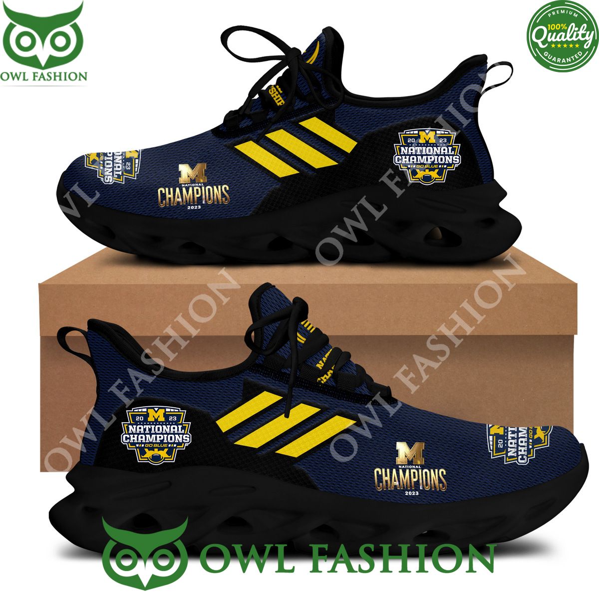 Michigan Wolverines Max Soul Shoes Sneakers for Men And Women – NCAA Fan Shoes, Team Sneakers