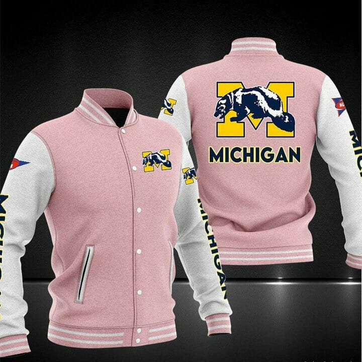 Michigan Wolverines Varsity Baseball Jacket for Men & Women | NCAA Team Fan Gift