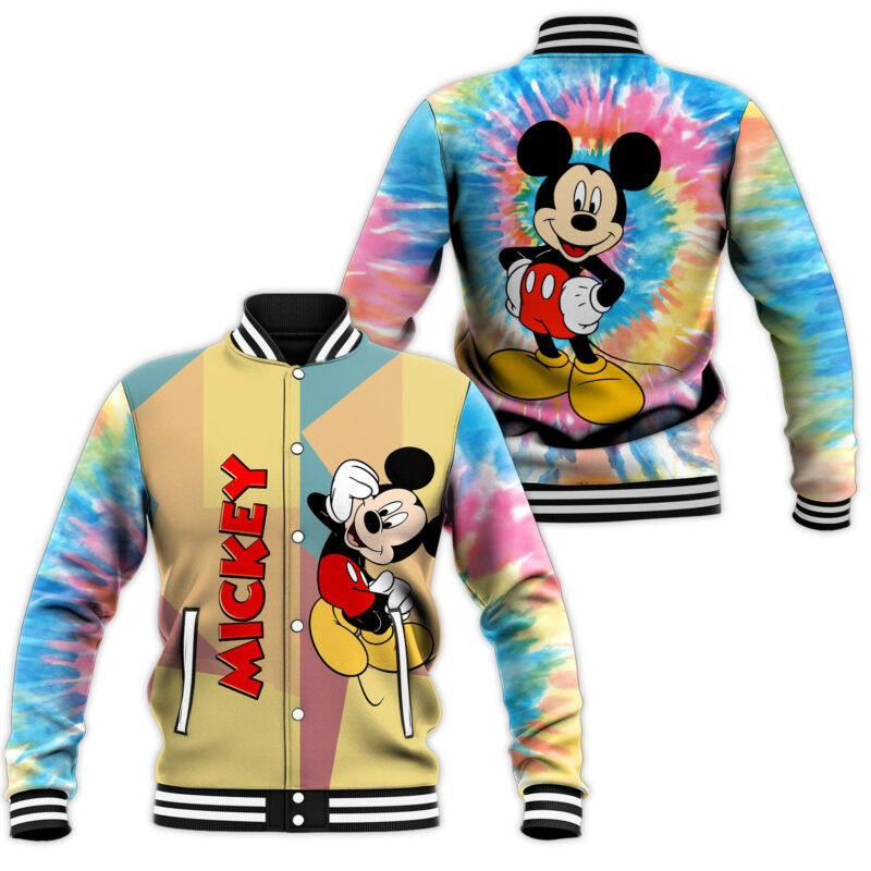 Mickey Colorful Fashion Baseball Jacket for Men & Women | Cartoon Fan Gift