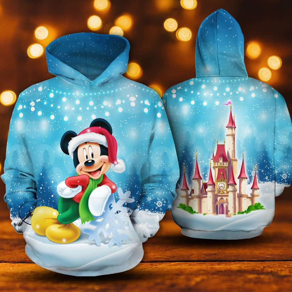 Mickey Disney Castle Art 3D All Over Print Hoodie & Zip Hoodie