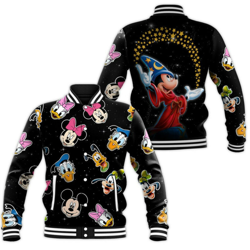 Mickey Minnie Donald Goofy Fashion Baseball Jacket for Men & Women | Cartoon Fan Gift