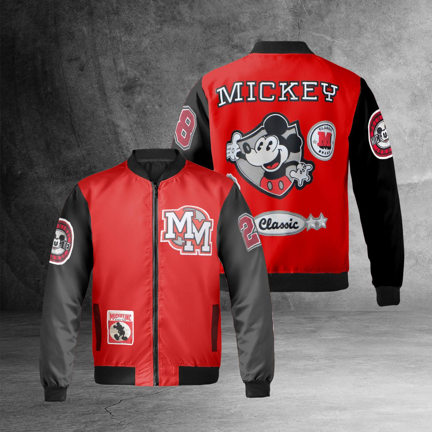 Mickey Mouse Classic Bomber Jacket | Streetwear Jacket for Men & Women | Fan Gift