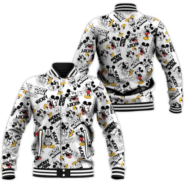 Mickey Mouse Comics Disney Cartoon Baseball Jacket for Men & Women | Cartoon Fan Gift