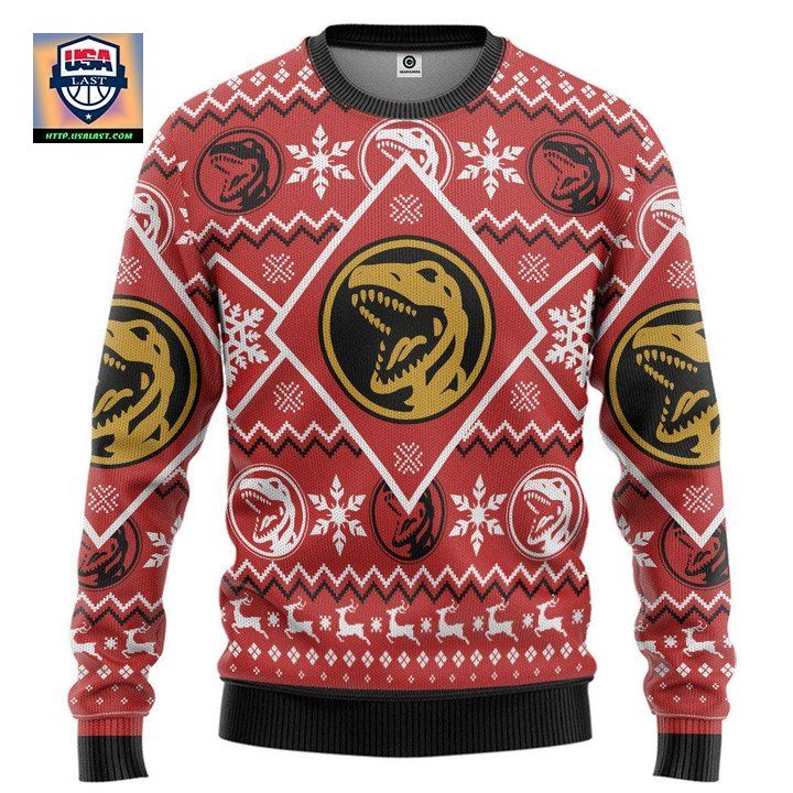 Mighty Morphin Power Ranger Red Christmas Sweater
