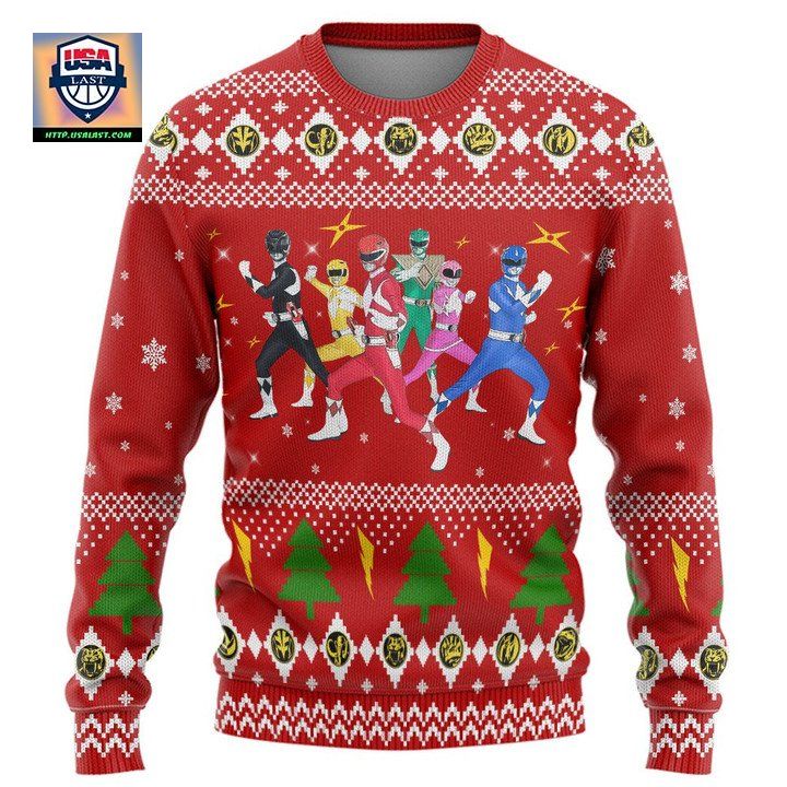 Mighty Morphin Power Rangers Christmas Sweater
