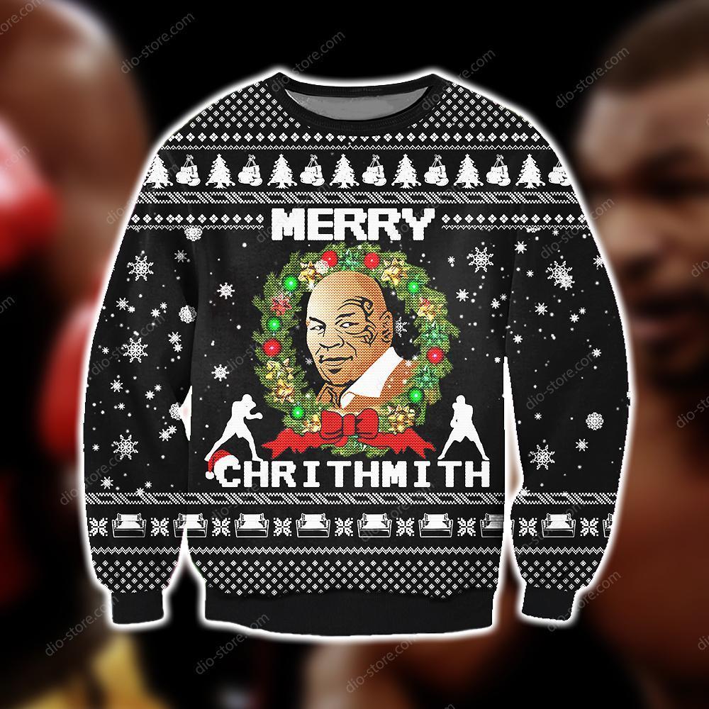 Mike Tyson Knitting Pattern 3D Print Ugly Sweater